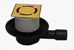 Трап HL 510NPr-3000 с Сухим сифоном, с решеткой 037Pr.11Е - Цвет золото