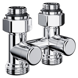 Узел нижнего подключения радиатора Royal Thermo Design, 1/2x3/4EK, прямой, 50 мм, хром