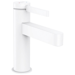 Смеситель для раковины Hansgrohe Finoris 110, push-open, матовый белый (76010700)