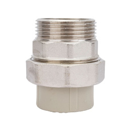 Муфта полипропиленовая Valfex комбинированная разъёмная (американка) с наружной резьбой 32x1 1/4, серая