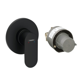 Встраиваемый смеситель Hansgrohe для душа Rebris S (внешняя и скрытая часть), матовый черный 72648670
