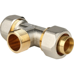 Тройник Stout переходной с наружной резьбой 3/4 х26
