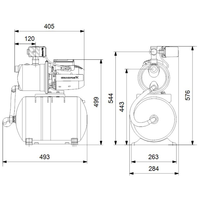 Насосная станция Grundfos JP 4-47 PT-H