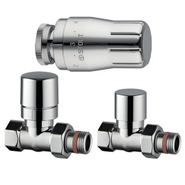 Комплект клапанов термостатических Stout Design хром, прямой 1/2 (SVTDK-0001-000015C)