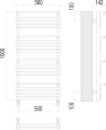 Полотенцесушитель водяной Terminus Вента люкс П20 500х1000