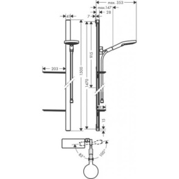 Душевой гарнитур Hansgrohe Raindance Select S 120 Unica, 150 см, хром