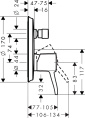 Встраиваемый смеситель Hansgrohe Metropol Classic 31345000