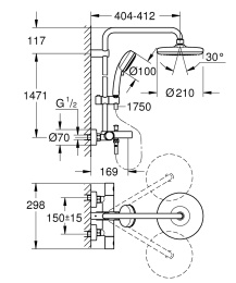 Душевая колонна Grohe New Tempesta Cosmopolitan 210 26223001
