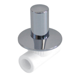 Вентиль Kalde полипропиленовый под штукатурку (хромированная ручка), 32 x 32