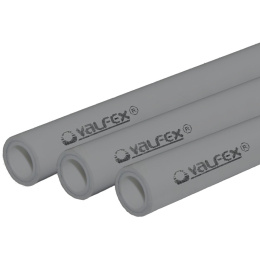 Труба полипропиленовая Valfex армированная ALUMINIUM, SDR 6 PN25 D63х10,5 мм, 4м СЕРАЯ