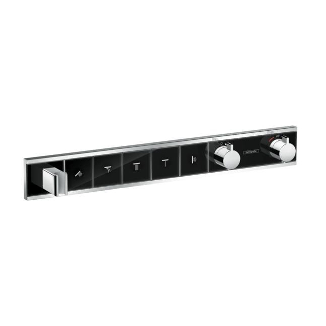 Встраиваемый смеситель Hansgrohe RainSelect термостатический для душа, черный/хром