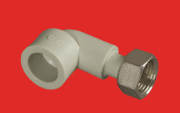 Угол полипропиленовый FV-Plast ВР25х3/4с накидн.гайкой д/хол.водо, 227025