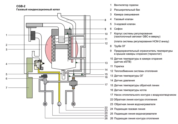 Настенный газовый конденсационный котел отопления Wolf CGB-2 20