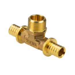 Тройник VALTEC надвижной с переходом на наружную резьбу 20(2,8)х1/2х20(2,8)