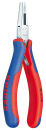 Плоскогубцы KNIPEX захватные монтажные для электроники, для изгибания выводов радиодеталей под отверстия в плате, 130 мм, зеркальная полировка, 2К ручки