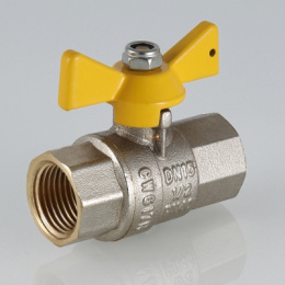 Кран шаровой газовый VALTEC Valgas 3/4 ВВ, бабочка