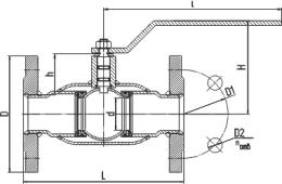 Кран шаровой LD КШ.Ц.Ф.025.040.П/П.02