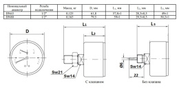 Термоманометр Watts F+R 818/4, аксиальный