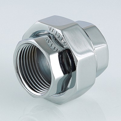 Муфта разъемная VALTEC хромированная латунь, 1 внутренняя