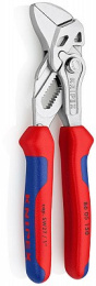 Переставные клещи KNIPEX - гаечный ключ, 40 мм (1 1/2 ), 180 мм, хром, 2К ручки, страховочное крепление, блистер