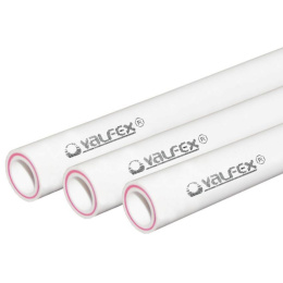 Труба полипропиленовая Valfex армированная стекловолокном SDR 6 PN25 D140х23,3 мм, 4м БЕЛАЯ