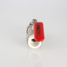 Кран шаровой полипропиленовый VALTEC латунный с PPR муфтами, 25 мм