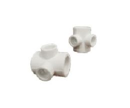 Крестовина полипропиленовая двухплоскостная Valfex 32*25*25*32, белая