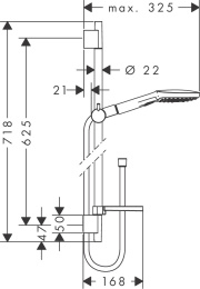 Душевой гарнитур Hansgrohe Raindance Select E 120 3jet 26620000