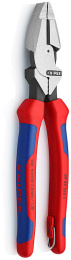 Lineman s Pliers Плоскогубцы KNIPEX электромонтажные, зона обжима, рез проволоки: средняя d 4.6 мм, твёрдая d 3 мм, 240 мм, чёрные, 2К ручки