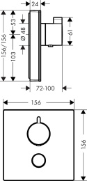 Встраиваемый смеситель Hansgrohe Select Highflow 15735400