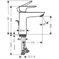 Смеситель для раковины Hansgrohe Talis E 110, бронза