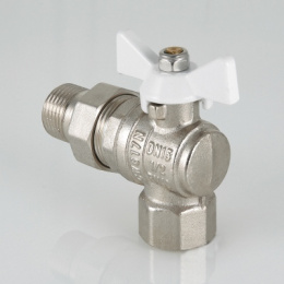 Кран шаровой VALTEC Base с полусгоном 3/4 ВН, белый