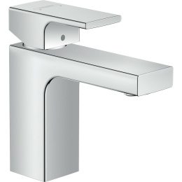 Смеситель для раковины Hansgrohe Vernis Shape, с металлическим сливным гарнитуром, 100, хром 71568000