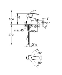 Смеситель для биде Grohe Eurosmart New 32927002