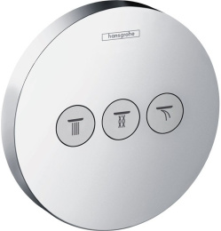 Вентиль Hansgrohe запорный ShowerSelect S для 3 потребителей 15745000 (внешняя часть)