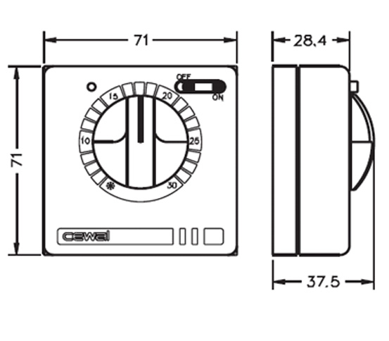Комнатный термостат Лемакс CEWAL RQ10