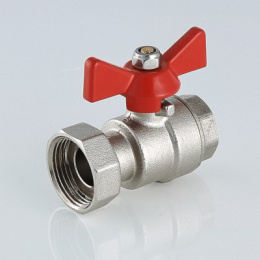 Кран шаровой VALTEC с накидной гайкой 1/2x3/4 ВВ