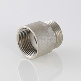 Переходник VALTEC 1/2 дюйма х 3/4 внутренняя-наружная резьба, никелированная латунь