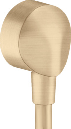 Подключение душевого шланга Hansgrohe без клапана обратного тока E FixFit 27454140, бронза