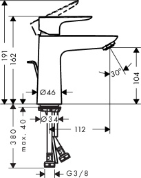 Смеситель для раковины Hansgrohe Talis E 110 71710000