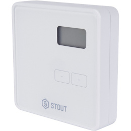Комнатный терморегулятор Stout ST-294v1, проводной, двухпозиционный, белый (STE-0101-029411)