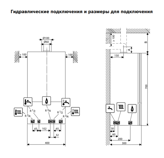 Настенный газовый двухконтурный котел отопления Buderus Logamax U072-24K