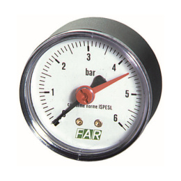 Манометр FAR 1/4 (торцевое соединение) , 0-10 бар, - 20-80 C, O 63 мм
