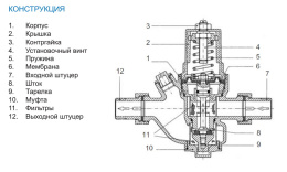 Редуктор давления Watts DRV15 мембранный 1/2 НР