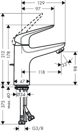 Смеситель для раковины Hansgrohe Novus 71030000