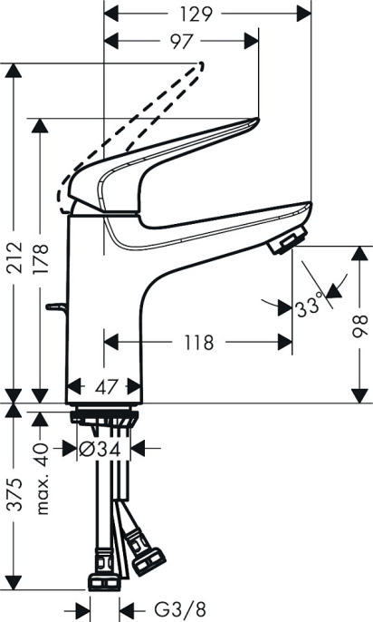 Смеситель для раковины Hansgrohe Novus 71030000