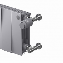 Набор термостатический Royal Thermo Design Pro для радиатора угловой, М30х1,5, хромированный под трубку 15 мм
