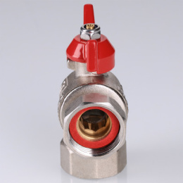 Кран шаровой VALTEC угловой с накидной гайкой 3/4 ВР-ВР (короткий)