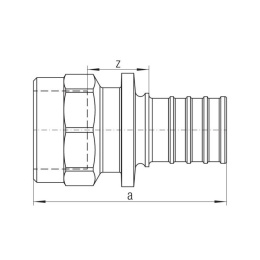 Переходник Rehau с внутренней резьбой 20-Rp 1/2 RX