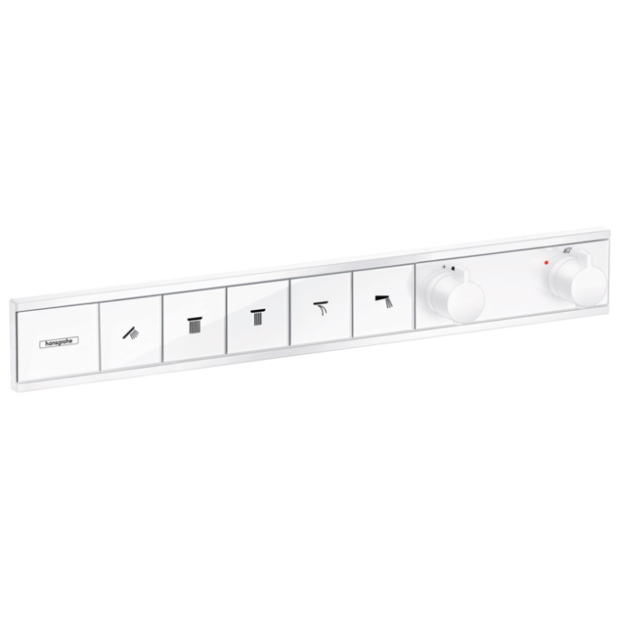 Встраиваемый смеситель Hansgrohe RainSelect термостатический для душа, 5 потреб., белый